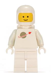 Astronaut White Minifigure - Classic White Spaceman from Classic Space theme with white airtanks and a stickered torso pattern - sp063