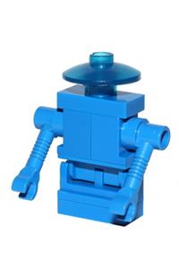 Space Droid Minifigure - Droid from Classic Space with a hinge base, blue body, and trans-blue dish - sp070