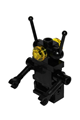 Classic Space Droid - Hinge Base, Black with Trans-Yellow Eyes - sp075
