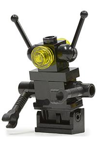Space Droid Minifigure - Classic Space Droid - Hinge Base, Black with Trans-Yellow Eyes - sp075new