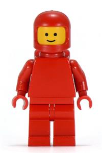 Astronaut Red Minifigure - Red Classic Space minifigure with airtanks and plain torso - sp127