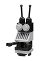 Droid from Classic Space with a round plate base in light bluish gray and black color - sp133
