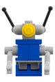 Classic Space Droid in light bluish gray and blue with a yellow eye and light bluish gray arms - sp155
