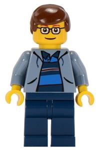 Peter Parker with sand blue jacket, dark blue legs and brown hair spd007