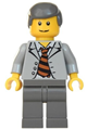 Scientist with open jacket, black and brown stripe tie and plaid shirt - spd010