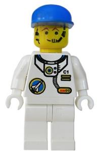 Space Port - Astronaut C1, White Legs, Blue Cap spp001