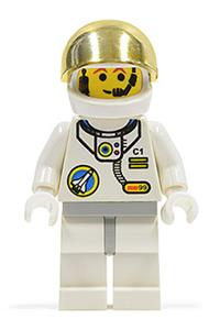 Astronaut Minifigure - Astronaut (Captain Jerry Walker) C1 from the Space Port theme with white legs and light gray hips - spp003