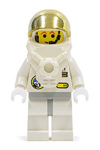 Astronaut Minifigure - Astronaut C1 (Captain Jerry Walker) from the Space Port theme with white legs and light gray hips, equipped with a breathing apparatus - spp005