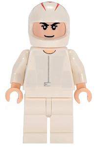 Speed Racer Minifigure - Speed Racer wearing white racing coveralls - sr008