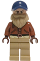 Chief Jim Hopper wearing a reddish brown coat, dark blue cap, and sporting a dark tan beard - st024
