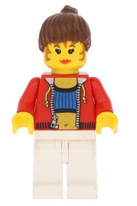 Female Minifigure - Female with Crop Top and Navel Pattern - stu010