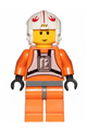 Luke Skywalker as a pilot minifigure with dark bluish gray hips - sw0019a