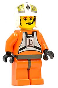 Rebel Pilot Y-wing Minifigure - Rebel Pilot Y-wing, dark bluish gray hips - sw0033a