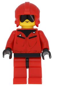 T-16 Skyhopper Pilot Minifigure - T-16 Skyhopper pilot with a red helmet - sw0077