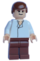 Han Solo with light nougat skin, wearing a white shirt and reddish brown legs - sw0084