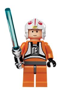 Luke Skywalker - Light Nougat, X-Wing Pilot Suit, Detailed Torso and Helmet sw0090a