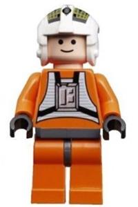 Rebel Pilot Y-wing Minifigure - Y-wing Rebel Pilot Dutch Vander with a light nougat head - sw0094