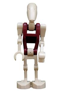 Battle Droid Security with Straight Arm and Dark Red Torso sw0096