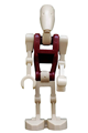 Battle Droid Security with straight arm and dark red torso - sw0096