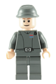Imperial officer (captain/commandant/commander) with a smile, brown eyebrows, and wearing a cavalry kepi - sw0114