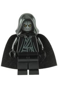 Emperor Palpatine Minifigure - Emperor Palpatine with a light bluish gray head and hands - sw0124
