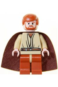 Obi-Wan Kenobi Minifigure - Obi-Wan Kenobi with dark orange legs - sw0135