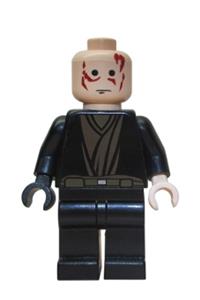 Anakin Skywalker Minifigure - Anakin Skywalker with a black right hand and without hair - sw0139