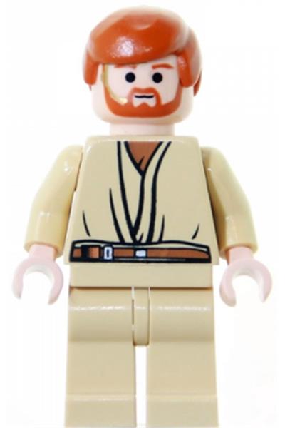 Authentic LEGO Star Wars Obi-Wan Kenobi Minifigure sw162 7661 Obi Wan Minifig 