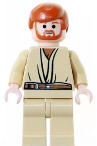 Obi-Wan Kenobi - Light Nougat, Dark Orange Hair, Tan Legs, Gold Headset sw0162
