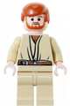 Obi-Wan Kenobi - Light Nougat, Dark Orange Hair, Tan Legs, Gold Headset - sw0162