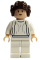Princess Leia - light nougat, white dress, small eyes - sw0175