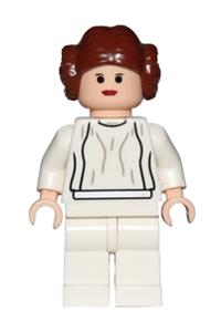 Princess Leia - light nougat, white dress, big eyes sw0175b