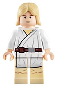 Luke Skywalker - Light Nougat, Long Hair, White Tunic, Tan Legs sw0176