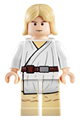 Luke Skywalker - light nougat, long hair, white tunic, tan legs - sw0176