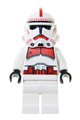 Clone Trooper from Episode 3 with red markings, white hips, and shock trooper design - sw0189