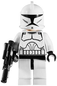 Clone Trooper Clone Wars Minifigure - Clone Trooper Clone Wars with black helmet antenna / rangefinder - sw0200a