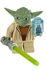 Yoda Minifigure - Yoda from the Clone Wars with gray hair - sw0219