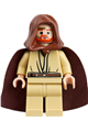 Obi-Wan Kenobi - Young, Light Nougat, Reddish Brown Hood and Cape, Gold Headset - sw0234