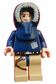 Han Solo wearing a parka hood with light nougat skin tone and tan legs with a holster - sw0253a
