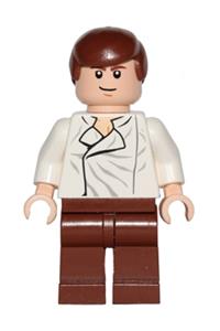 Han Solo Minifigure - Han Solo with reddish brown legs and no holster pattern - sw0278