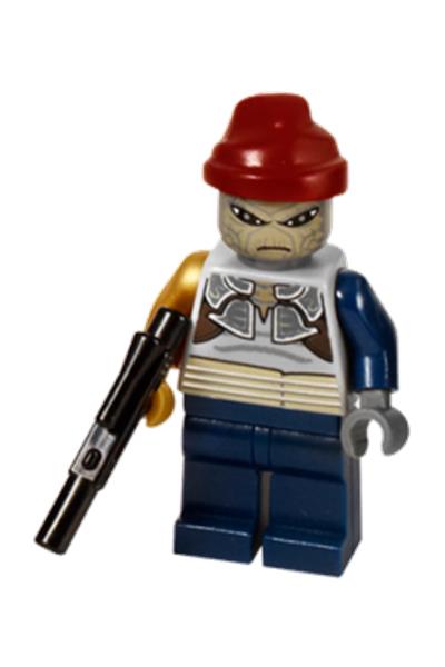 LEGO STAR WARS Minifig Head Alien with Shahan Alama Pattern Dark Gray 