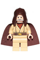 Obi-Wan Kenobi - old, light nougat, reddish brown hood and cape, white glints - sw0336