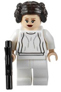 Princess Leia Minifigure - Princess Leia with big eyelashes wearing a white dress - sw0337