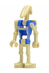 Battle Droid Pilot with blue torso with tan insignia and one straight arm sw0360