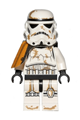 Sandtrooper - orange pauldron, survival backpack, dirt stains, balaclava head print and helmet with dotted mouth pattern - sw0364
