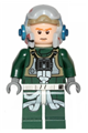 Rebel Pilot A-wing (open helmet, dark green jumpsuit, frown / scared) (Arvel Crynyd) - sw0437