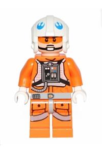 Snowspeeder Pilot Minifigure - Snowspeeder pilot with a white helmet - sw0458