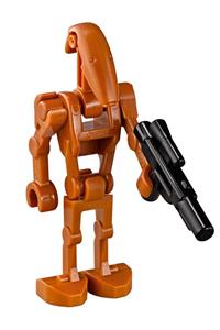 Battle Droid Dark Orange Minifigure - Dark Orange Battle Droid without back plate - sw0467
