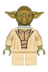Yoda Minifigure - Yoda with olive green skin and a neck bracket accessory - sw0471
