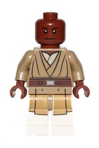 Mace Windu Minifigure - Mace Windu with white legs - sw0479